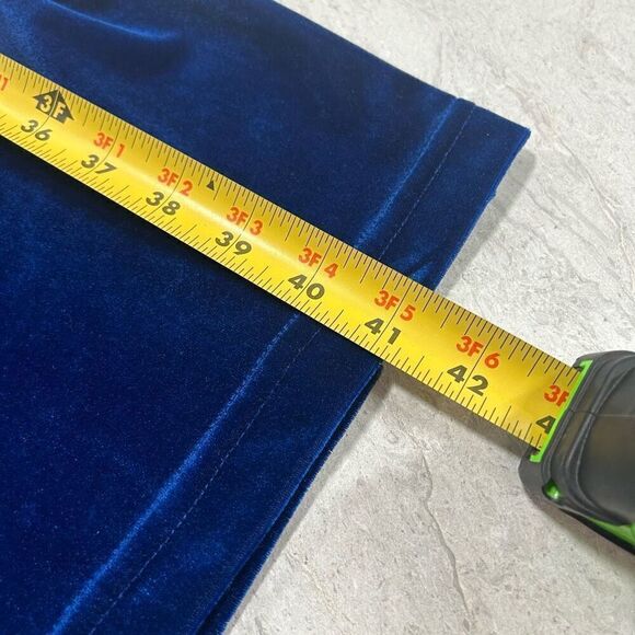 Vintage California Miss Blue Crushed Velvet Sleeveless Midi Dress Size Small - Picture 12 of 13